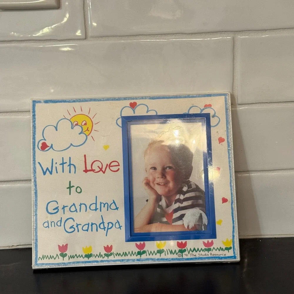 The Studio Resource Photo Frame Grandparents 8.5x7 White With Love Gma & Gpa 103